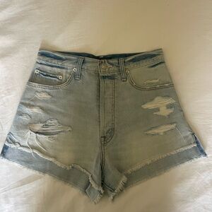 Abercrombie & Fitch High-Waisted Distressed Jean Shorts